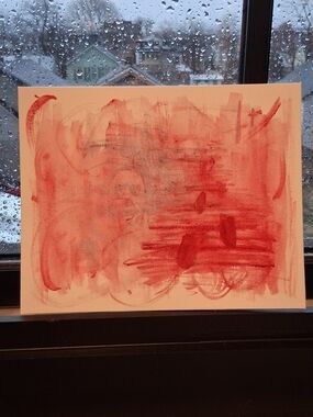 "His Footprints": Original Hand Painted Religious Artwork